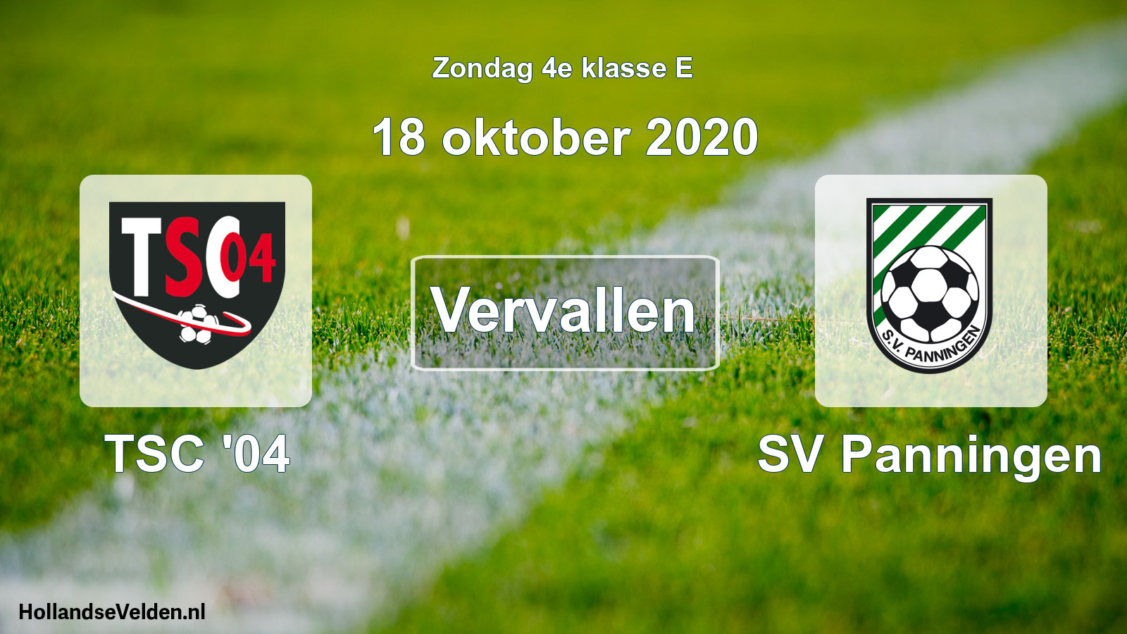 Scheduled Match: TSC '04 - SV Panningen (18 October 2020)