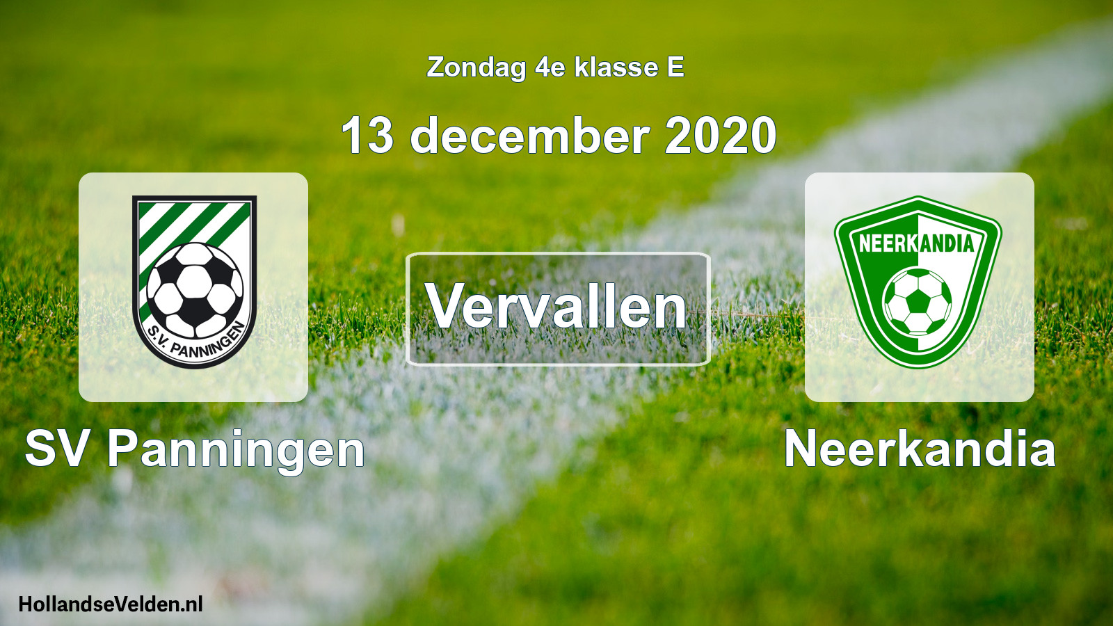 Scheduled Match: SV Panningen - Neerkandia (13 December 2020)