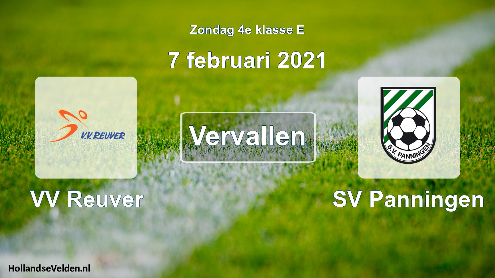 Scheduled Match: VV Reuver - SV Panningen (7 February 2021)