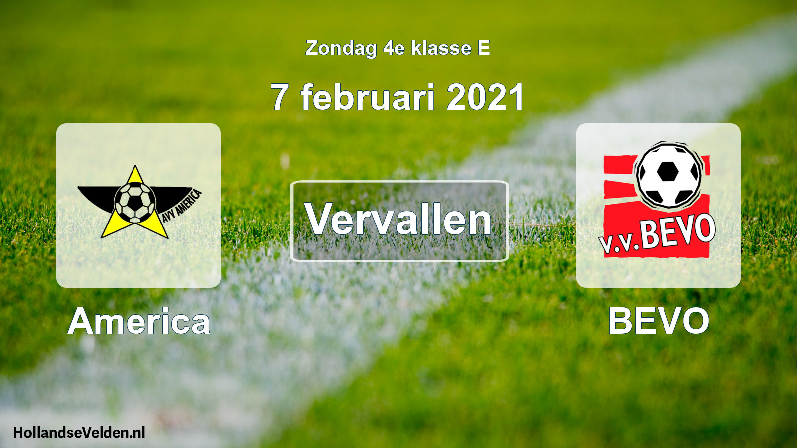 Scheduled Match: America - BEVO (7 February 2021)