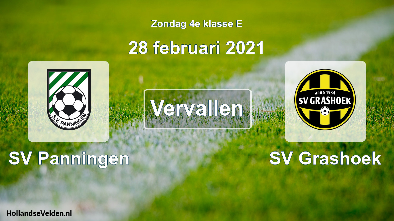 Scheduled Match: SV Panningen - SV Grashoek (28 February 2021)
