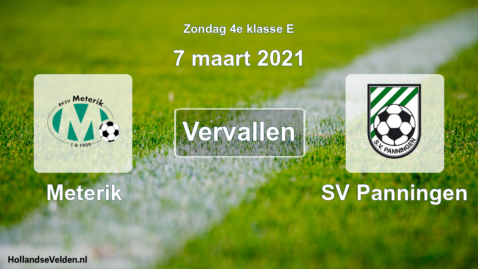 Scheduled Match: Meterik - SV Panningen (7 March 2021)
