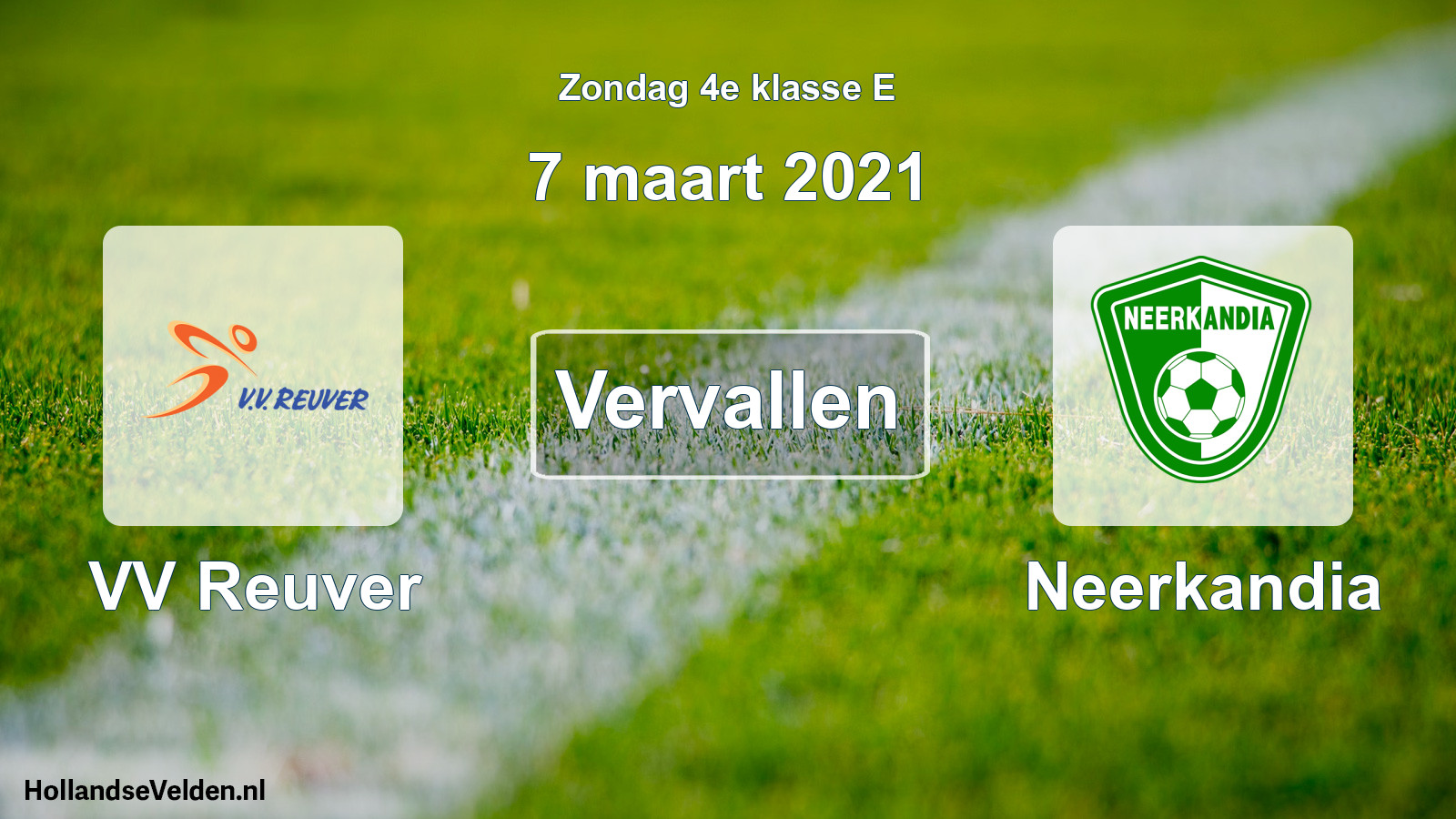 Scheduled Match: VV Reuver - Neerkandia (7 March 2021)