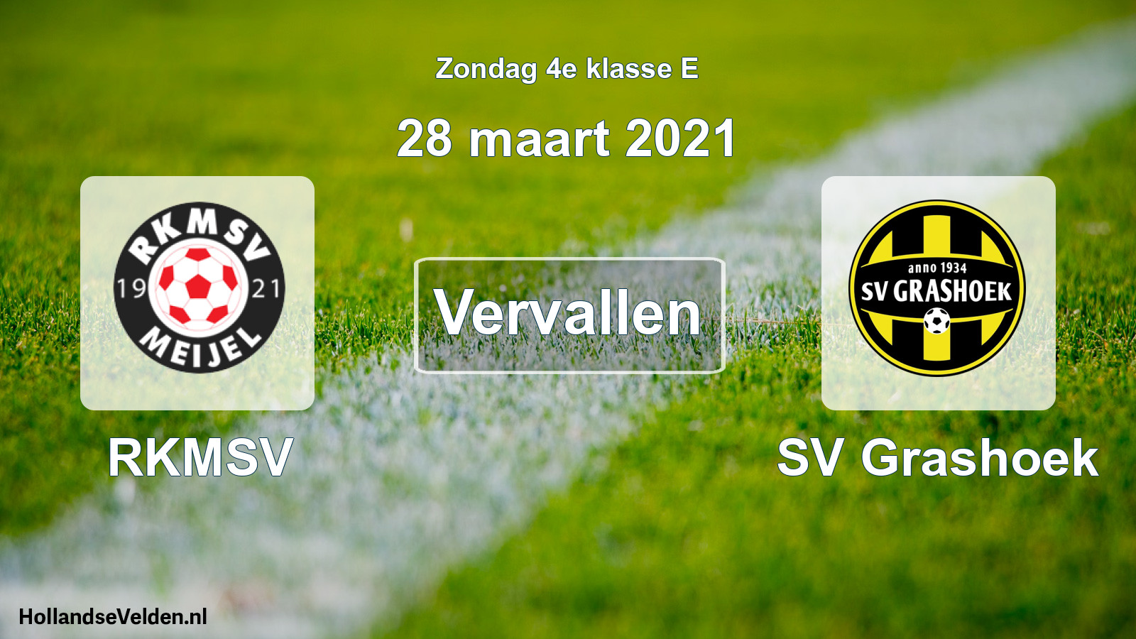 Scheduled Match: RKMSV - SV Grashoek (28 March 2021)