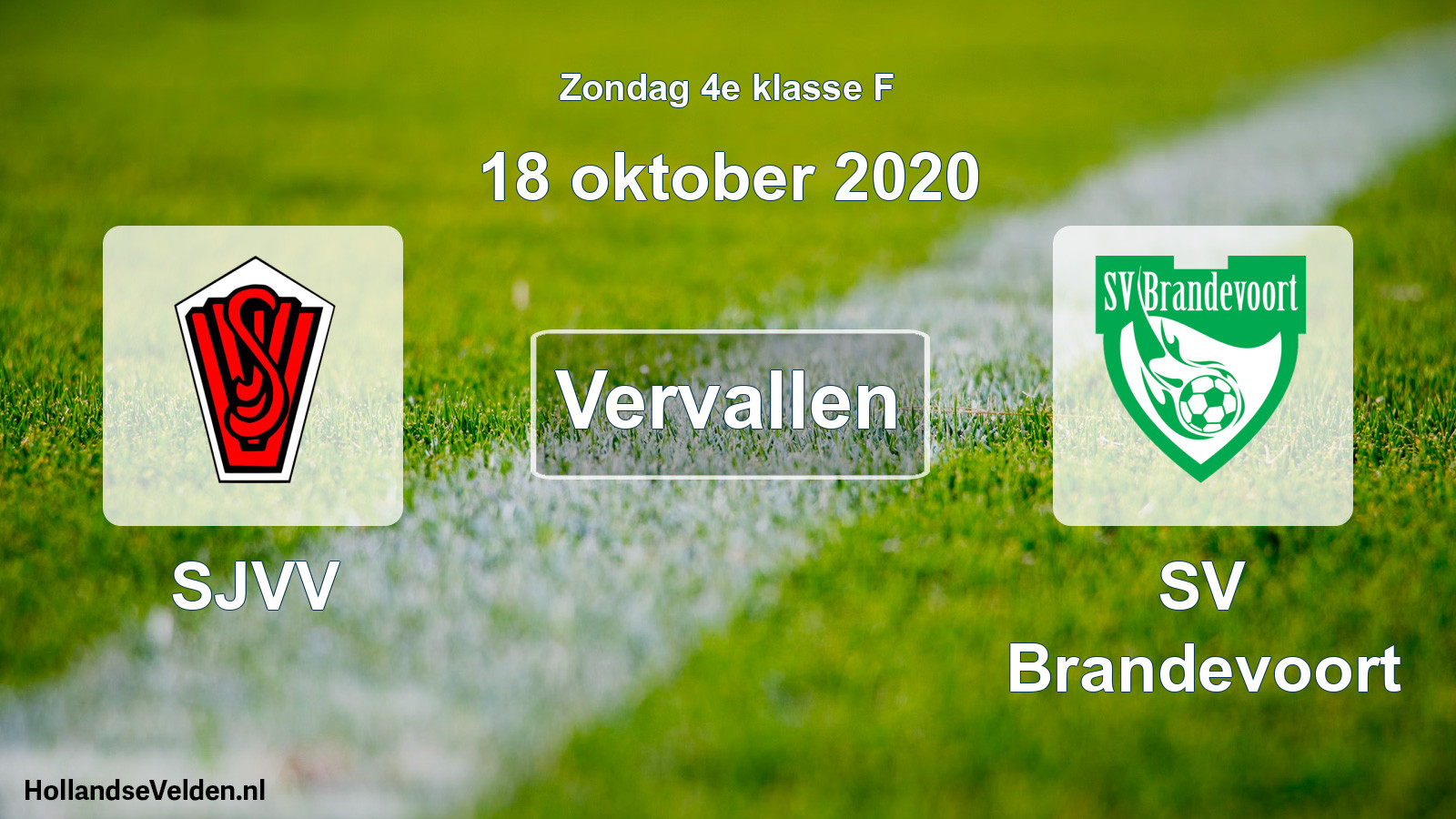 Scheduled Match: SJVV - SV Brandevoort (18 October 2020)