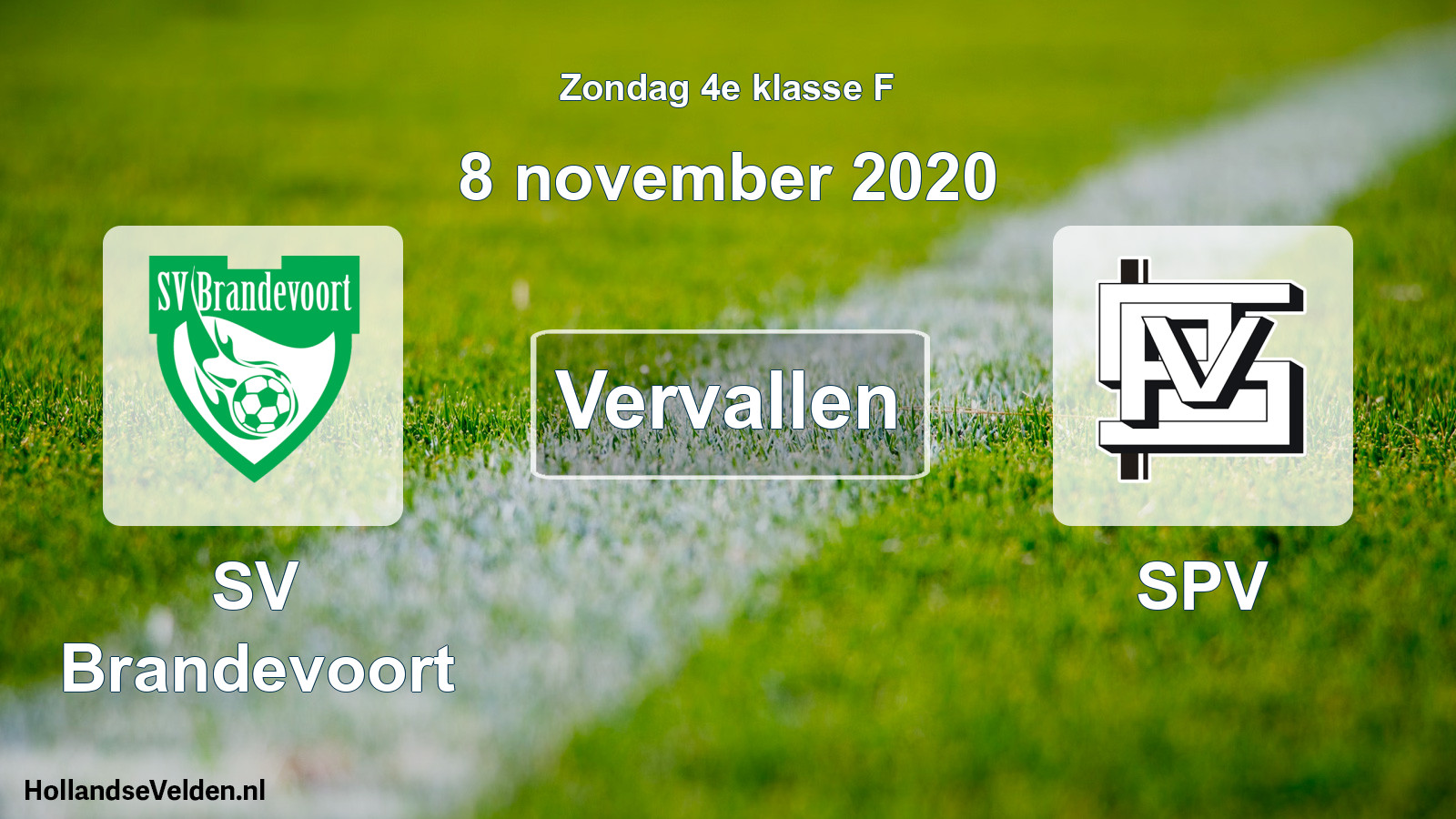 Scheduled Match: SV Brandevoort - SPV (8 November 2020)