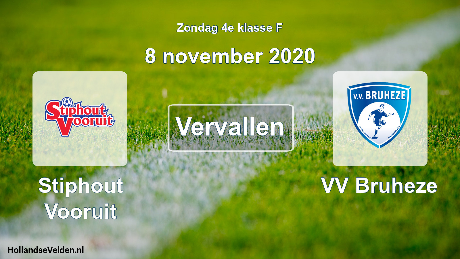 Scheduled Match: Stiphout Vooruit - VV Bruheze (8 November 2020)