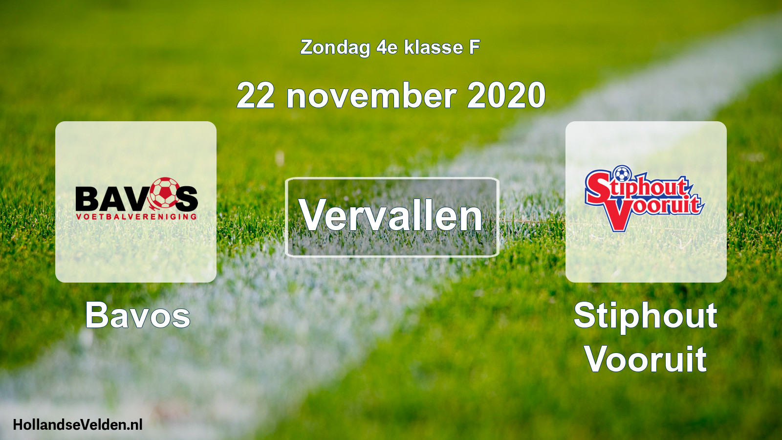 Scheduled Match: Bavos - Stiphout Vooruit (22 November 2020)