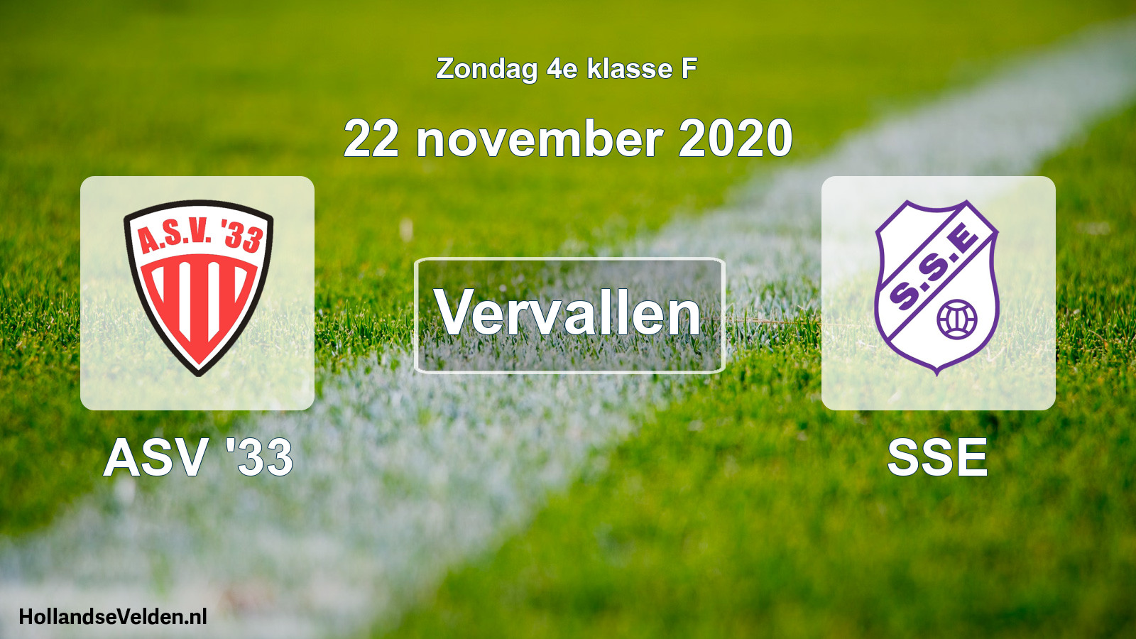 Scheduled Match: ASV '33 - SSE (22 November 2020)