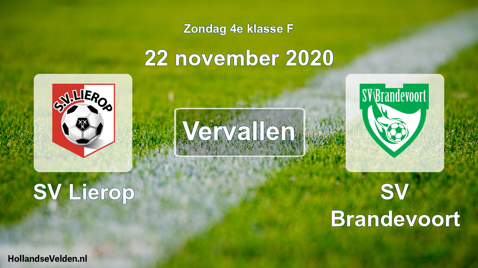Scheduled Match: SV Lierop - SV Brandevoort (22 November 2020)
