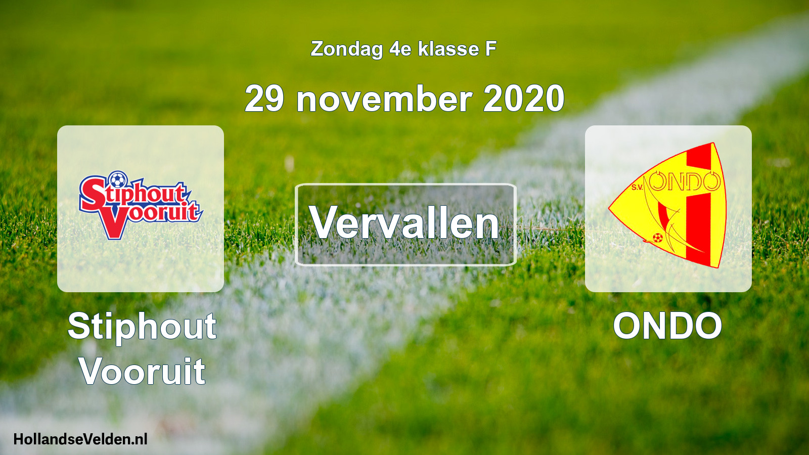 Scheduled Match: Stiphout Vooruit - ONDO (29 November 2020)