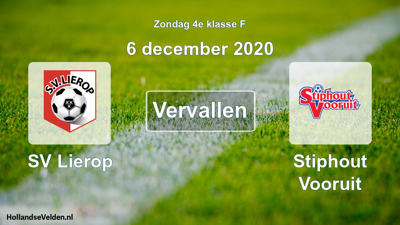 Scheduled Match: SV Lierop - Stiphout Vooruit (6 December 2020)
