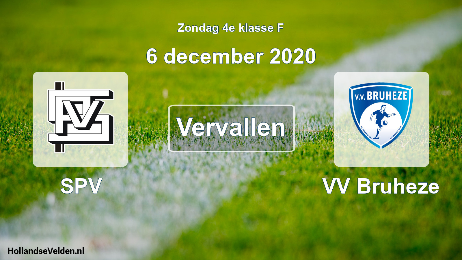 Scheduled Match: SPV - VV Bruheze (6 December 2020)
