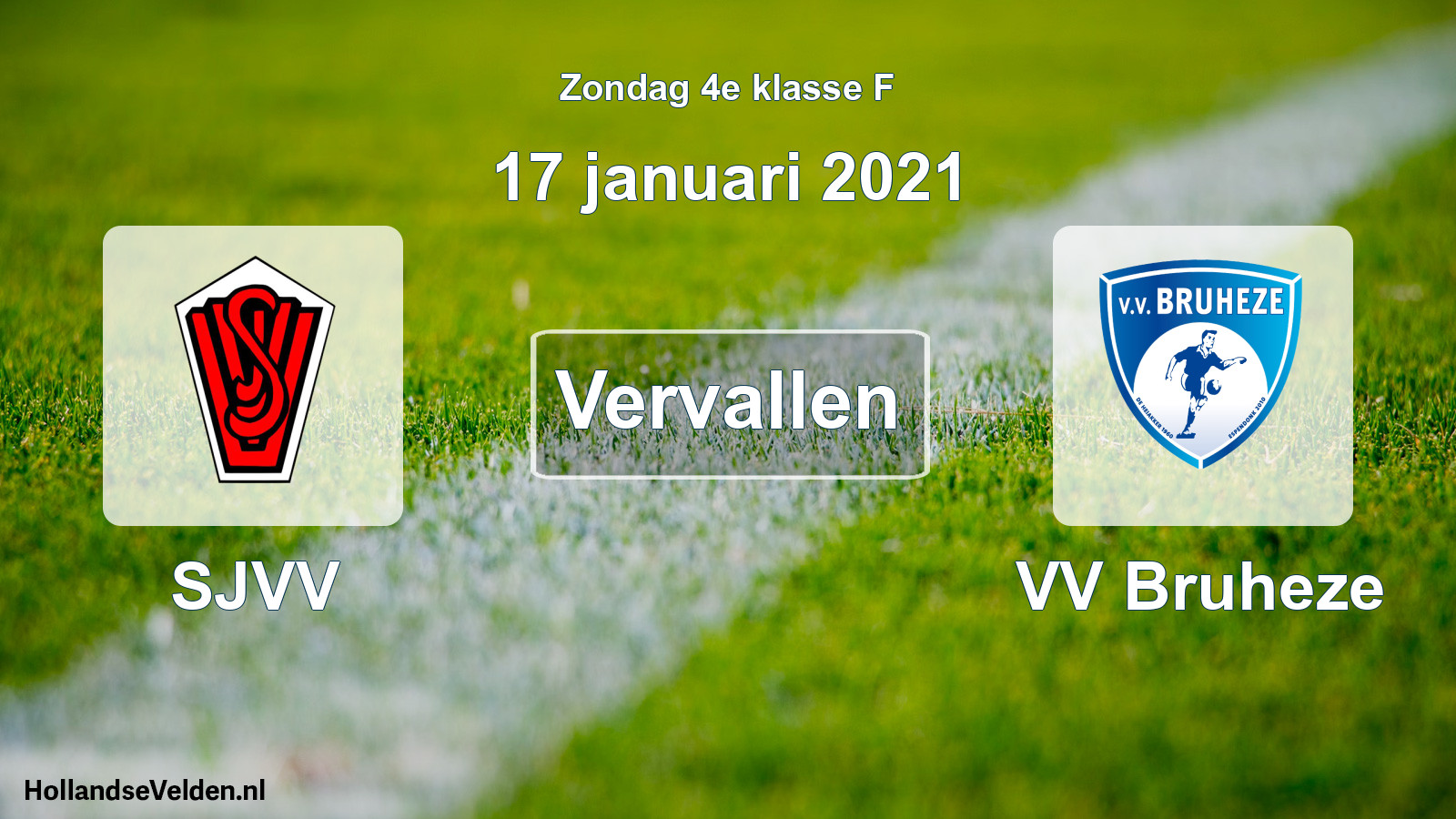 Scheduled Match: SJVV - VV Bruheze (17 January 2021)