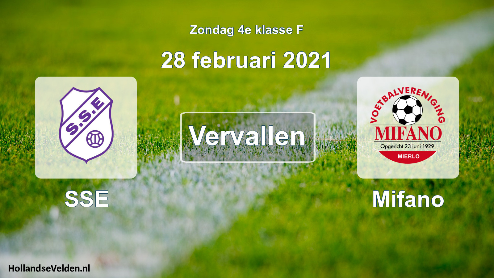 Scheduled Match: SSE - Mifano (28 February 2021)