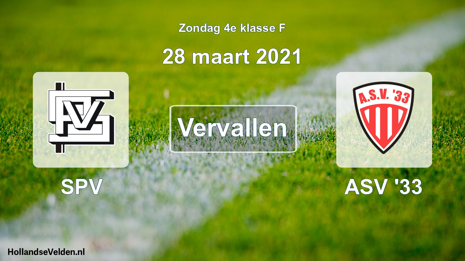Scheduled Match: SPV - ASV '33 (28 March 2021)