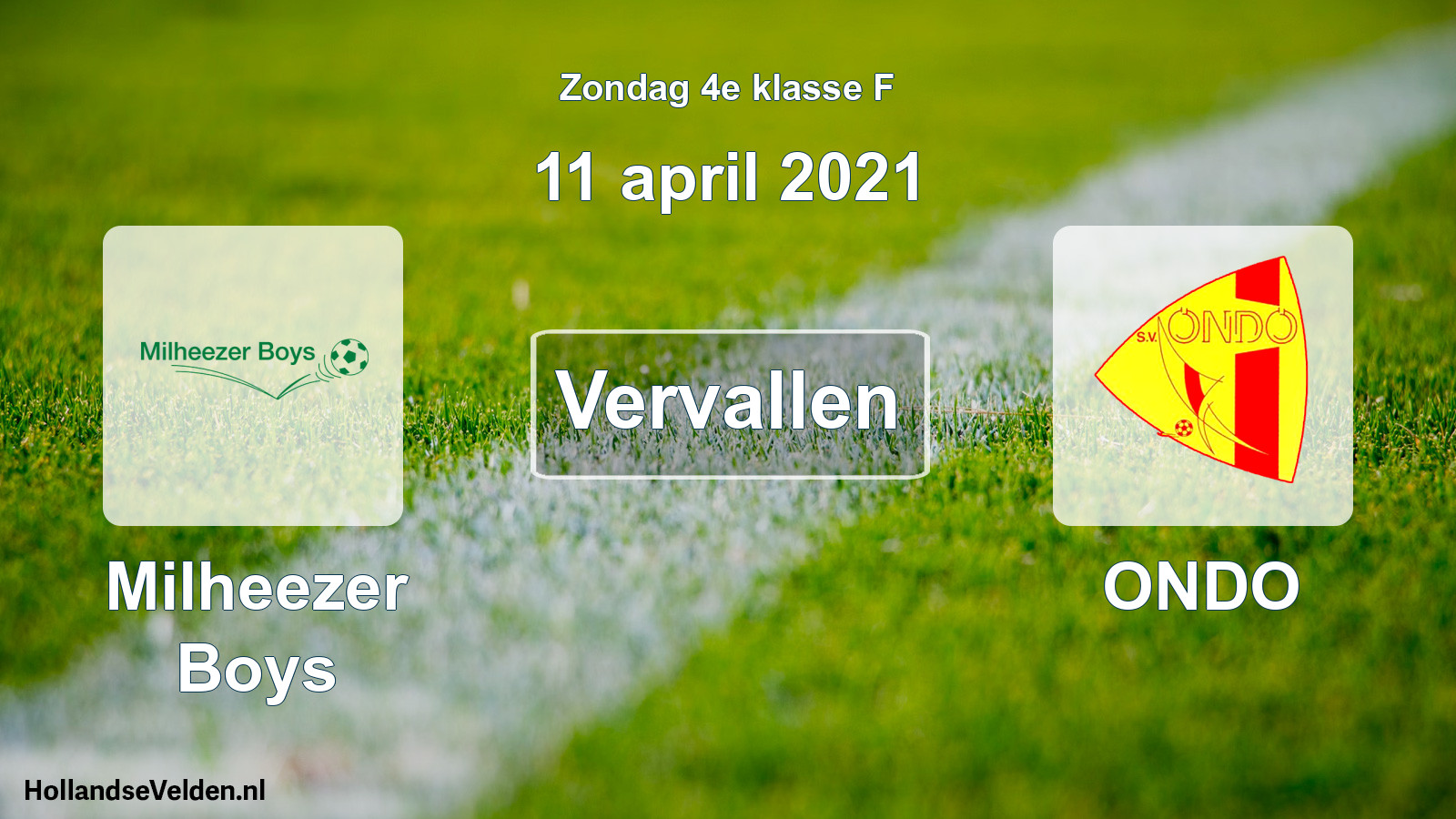 Scheduled Match: Milheezer Boys - ONDO (11 April 2021)