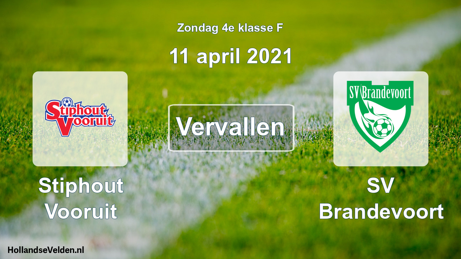 Scheduled Match: Stiphout Vooruit - SV Brandevoort (11 April 2021)