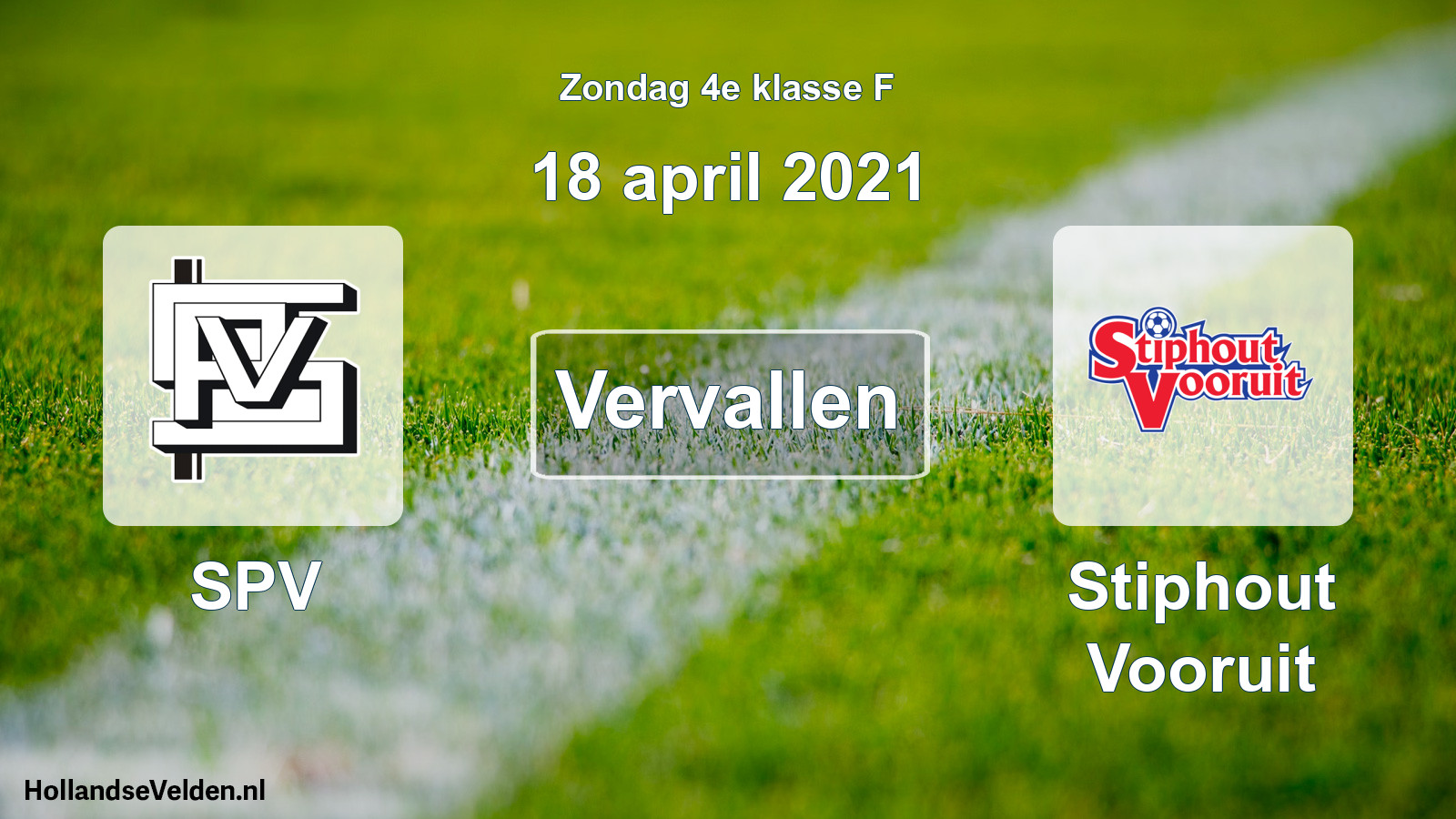 Scheduled Match: SPV - Stiphout Vooruit (18 April 2021)