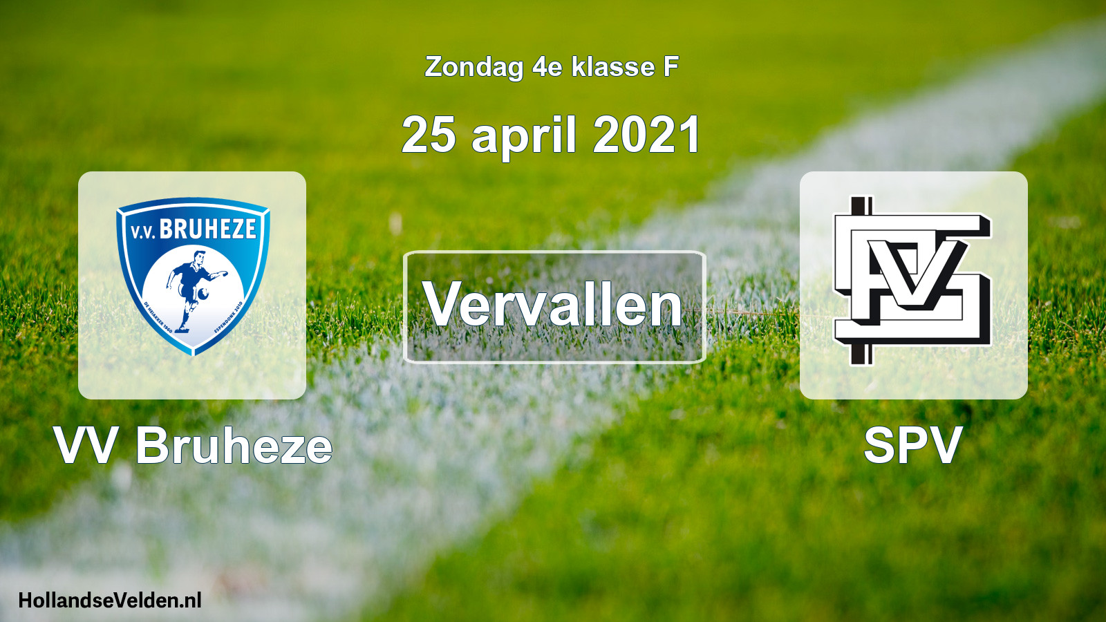 Scheduled Match: VV Bruheze - SPV (25 April 2021)
