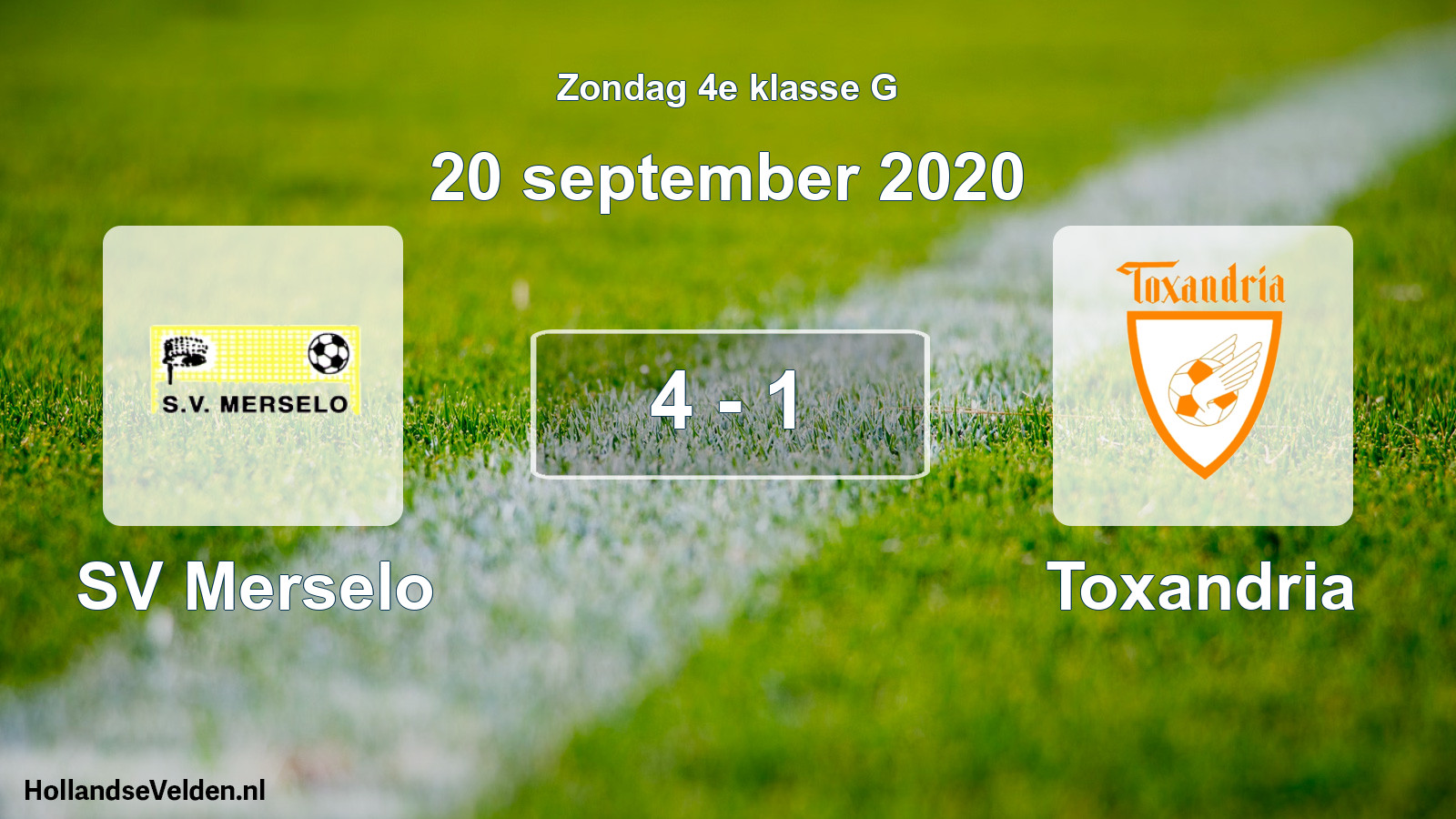 Total number of matches played: SV Merselo - Toxandria 4 - 1 (20 September 2020)