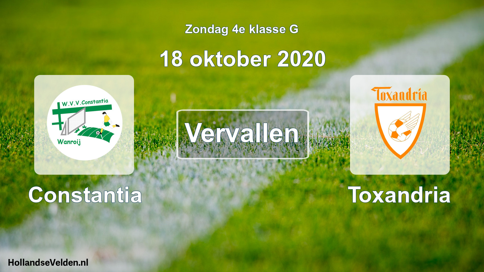 Scheduled Match: Constantia - Toxandria (18 October 2020)
