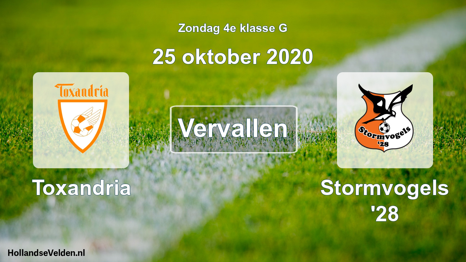 Scheduled Match: Toxandria - Stormvogels '28 (25 October 2020)