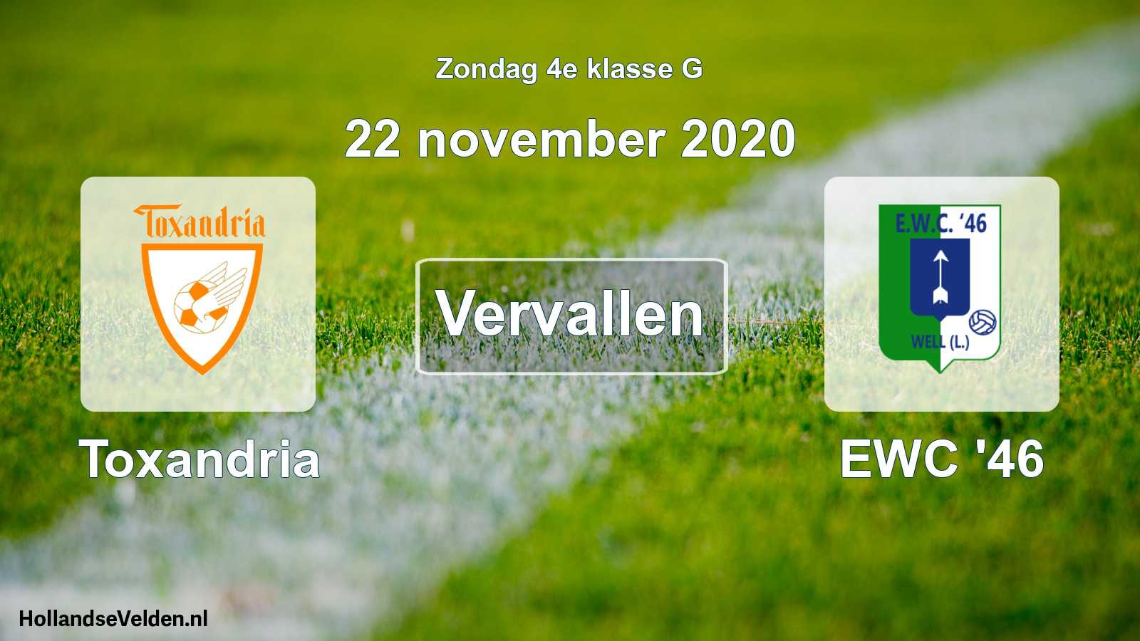 Scheduled Match: Toxandria - EWC '46 (22 November 2020)
