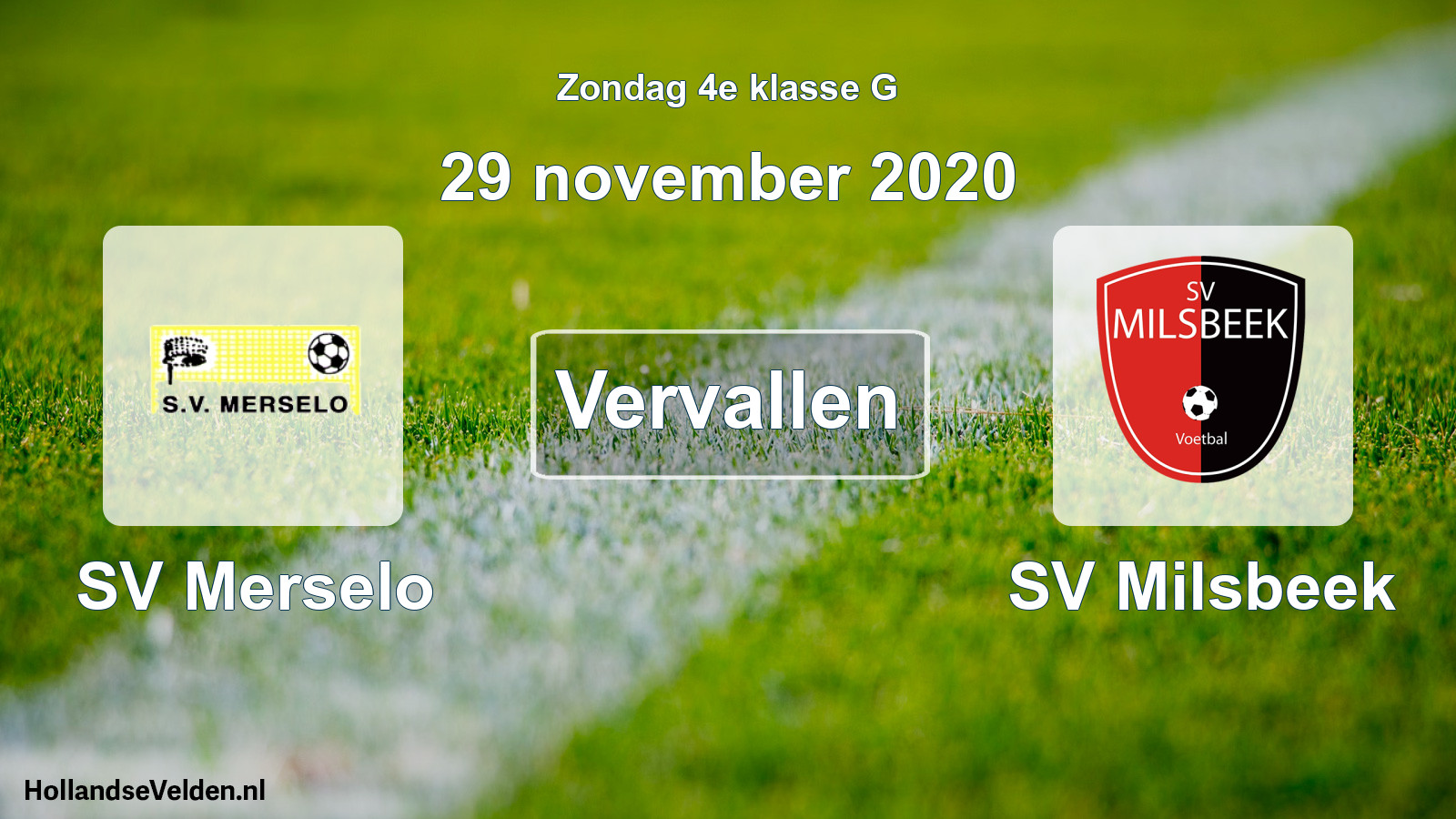 Scheduled Match: SV Merselo - SV Milsbeek (29 November 2020)