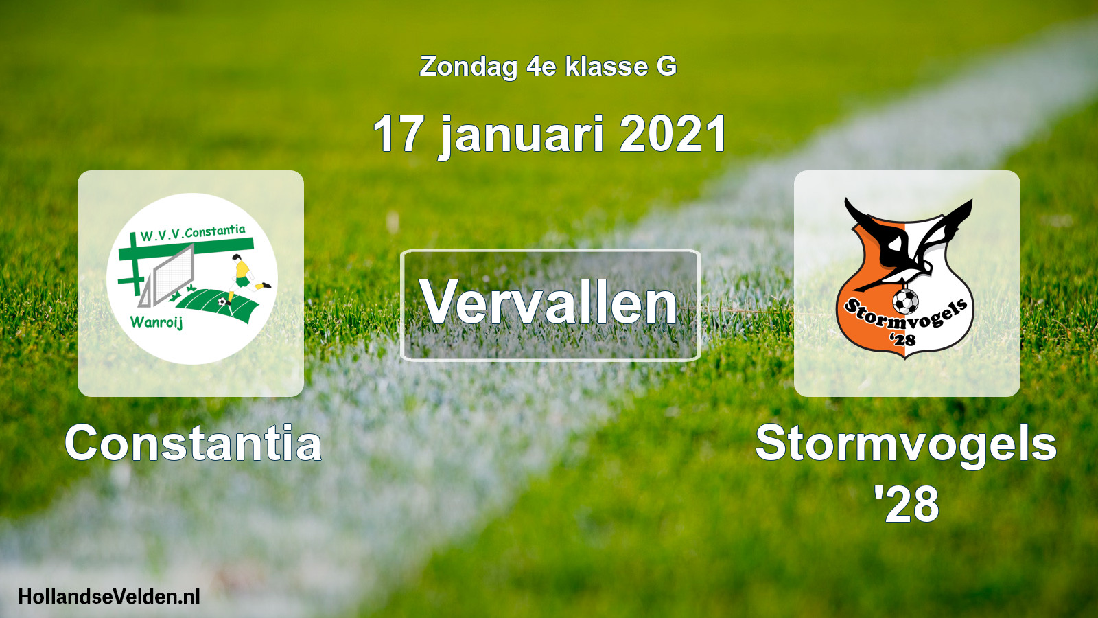 Scheduled Match: Constantia - Stormvogels '28 (17 January 2021)