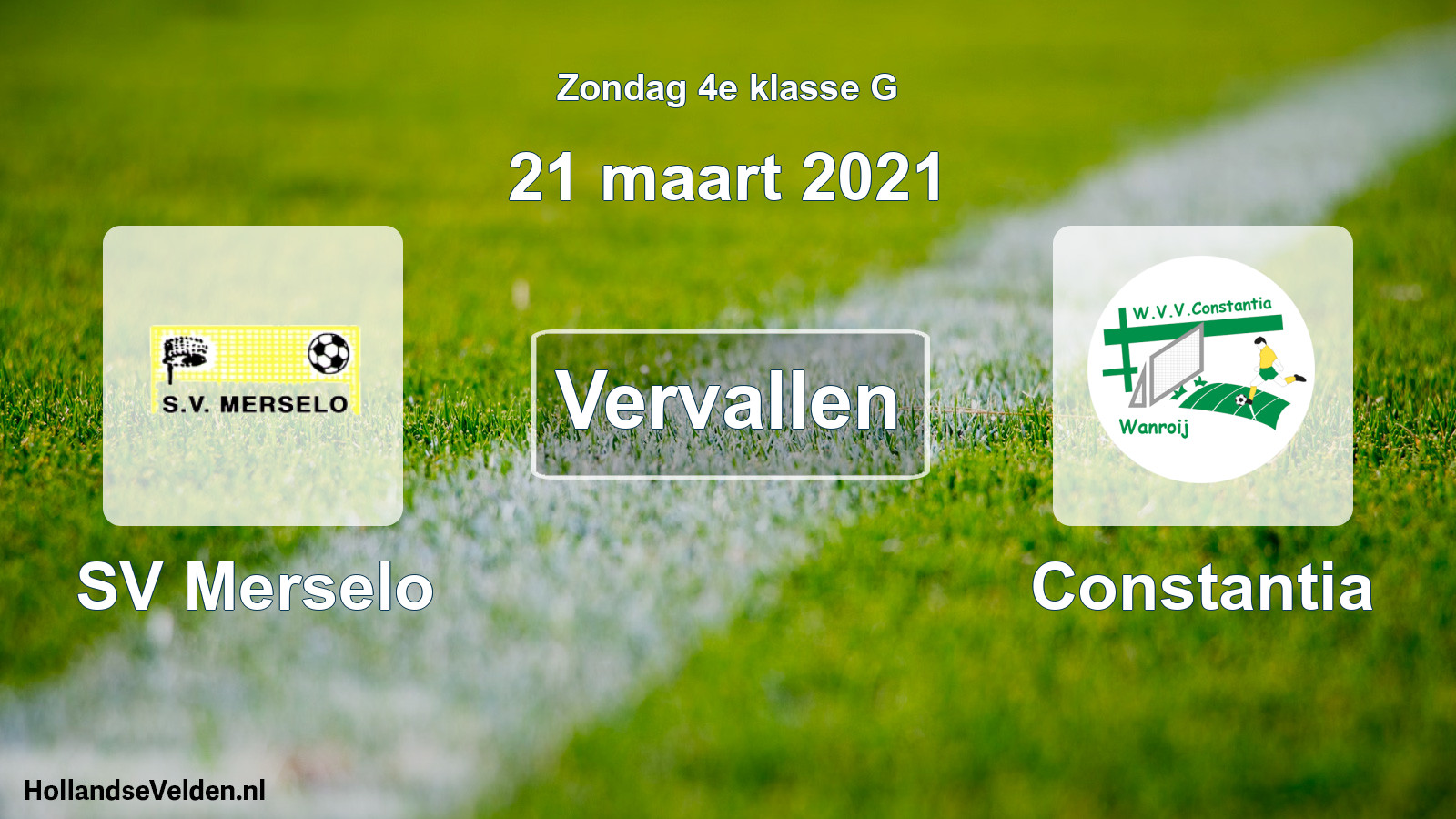 Scheduled Match: SV Merselo - Constantia (21 March 2021)