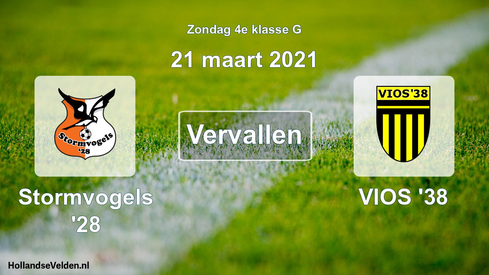 Scheduled Match: Stormvogels '28 - VIOS '38 (21 March 2021)