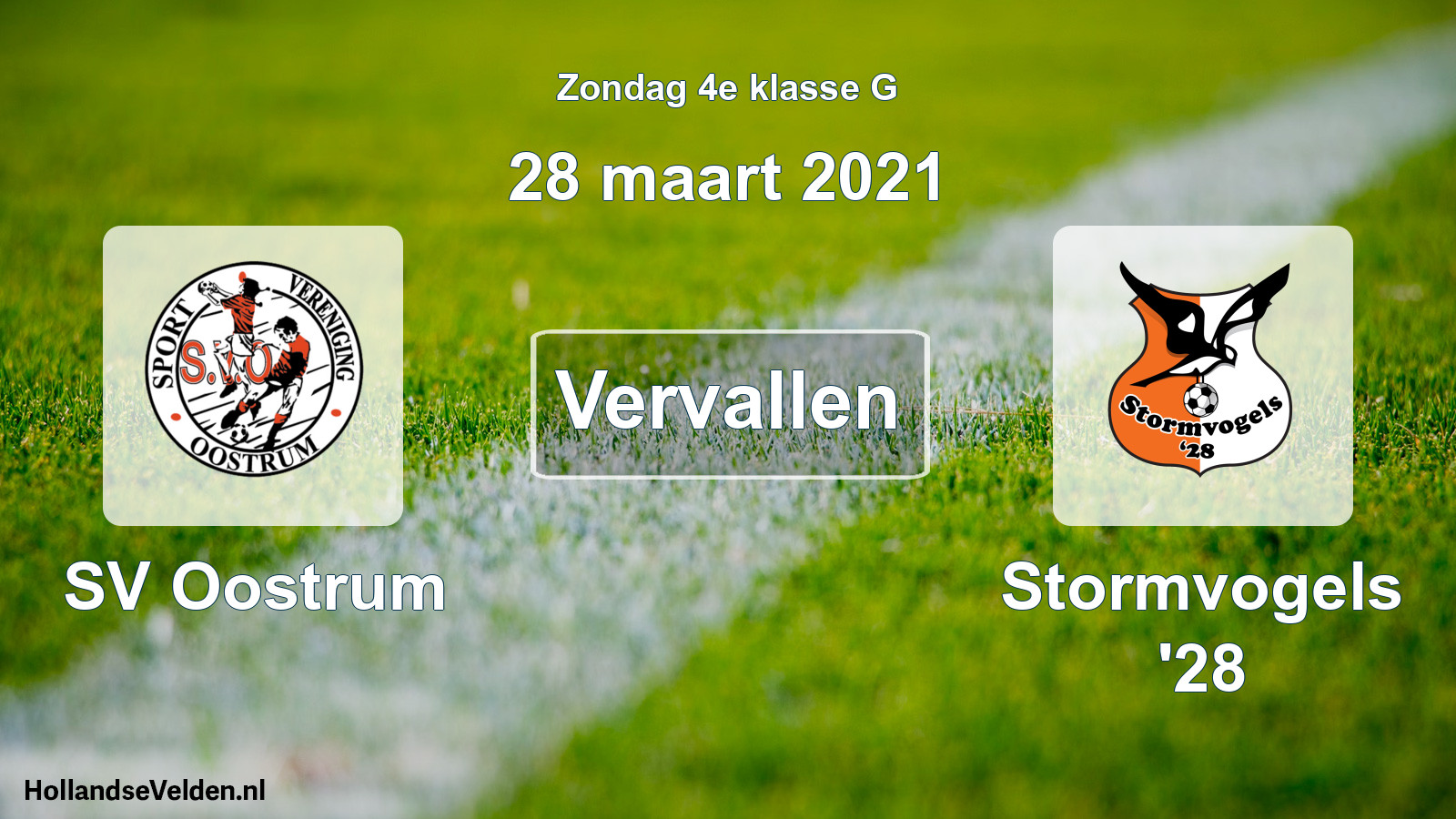 Scheduled Match: SV Oostrum - Stormvogels '28 (28 March 2021)