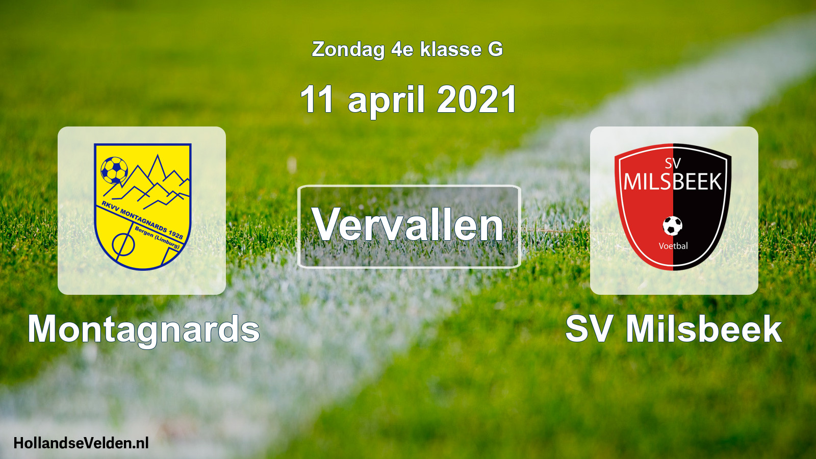 Scheduled Match: Montagnards - SV Milsbeek (11 April 2021)
