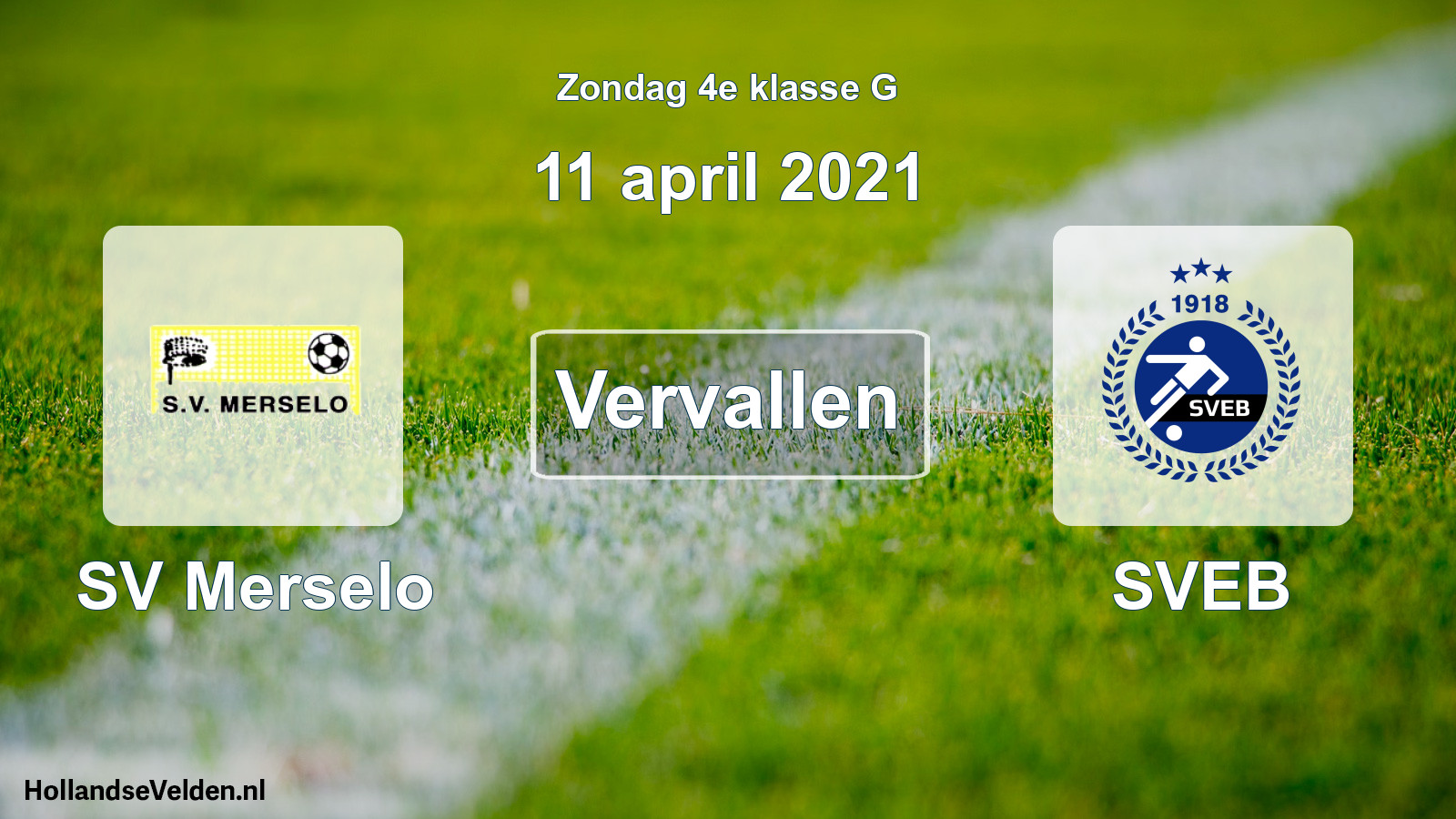 Scheduled Match: SV Merselo - SVEB (11 April 2021)