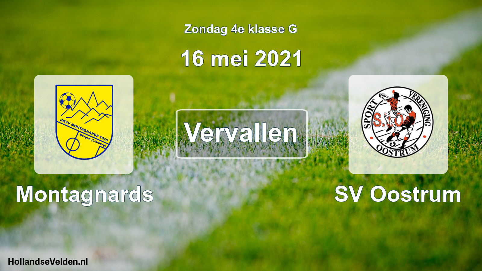 Scheduled Match: Montagnards - SV Oostrum (16 May 2021)