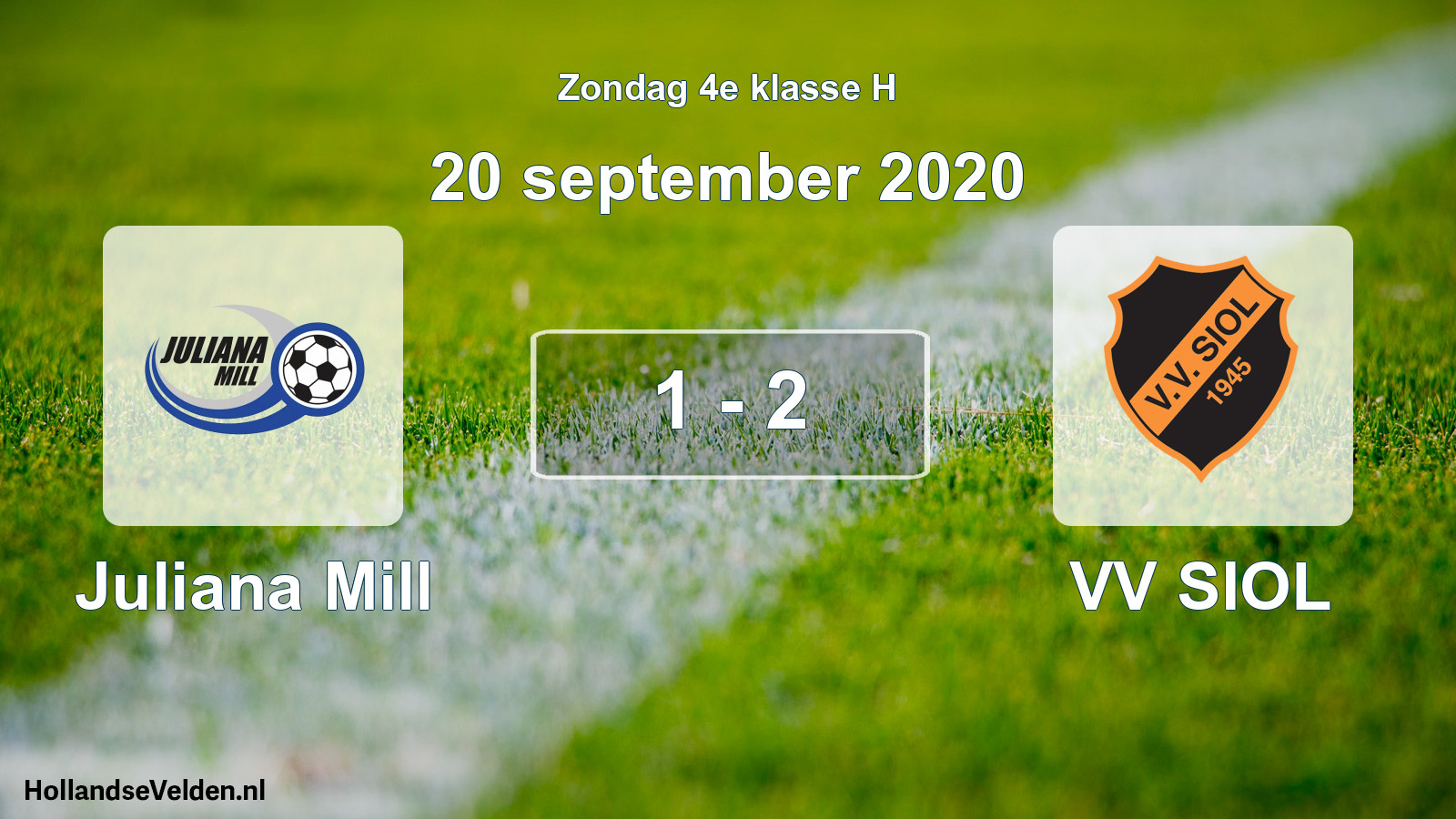 Total number of matches played: Juliana Mill - VV SIOL 1 - 2 (20 September 2020)