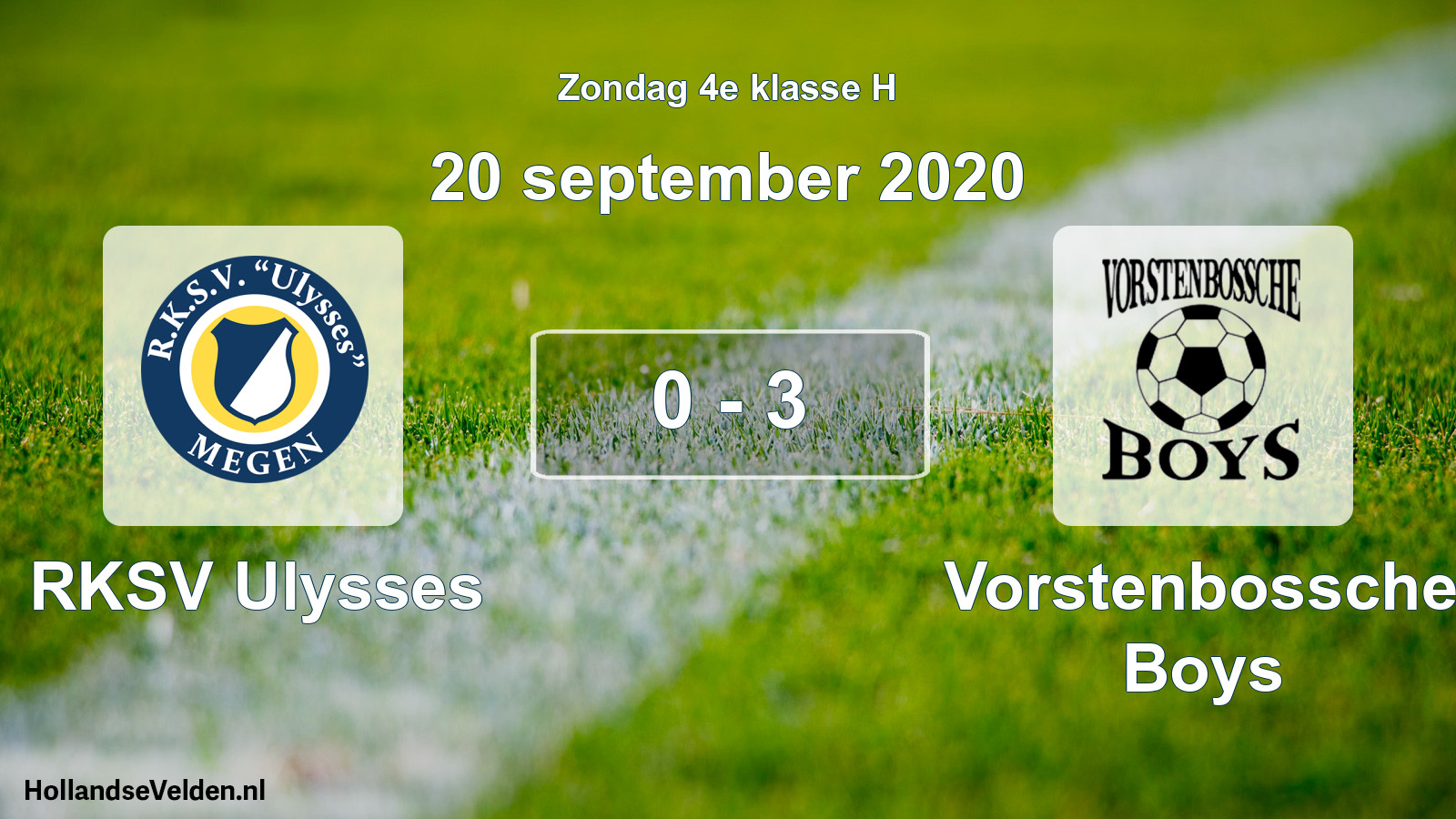 Total number of matches played: RKSV Ulysses - Vorstenbossche Boys 0 - 3 (20 September 2020)