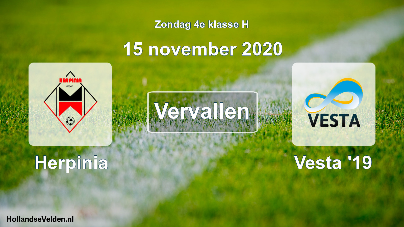 Scheduled Match: Herpinia - SSA Vesta '19 (15 November 2020)