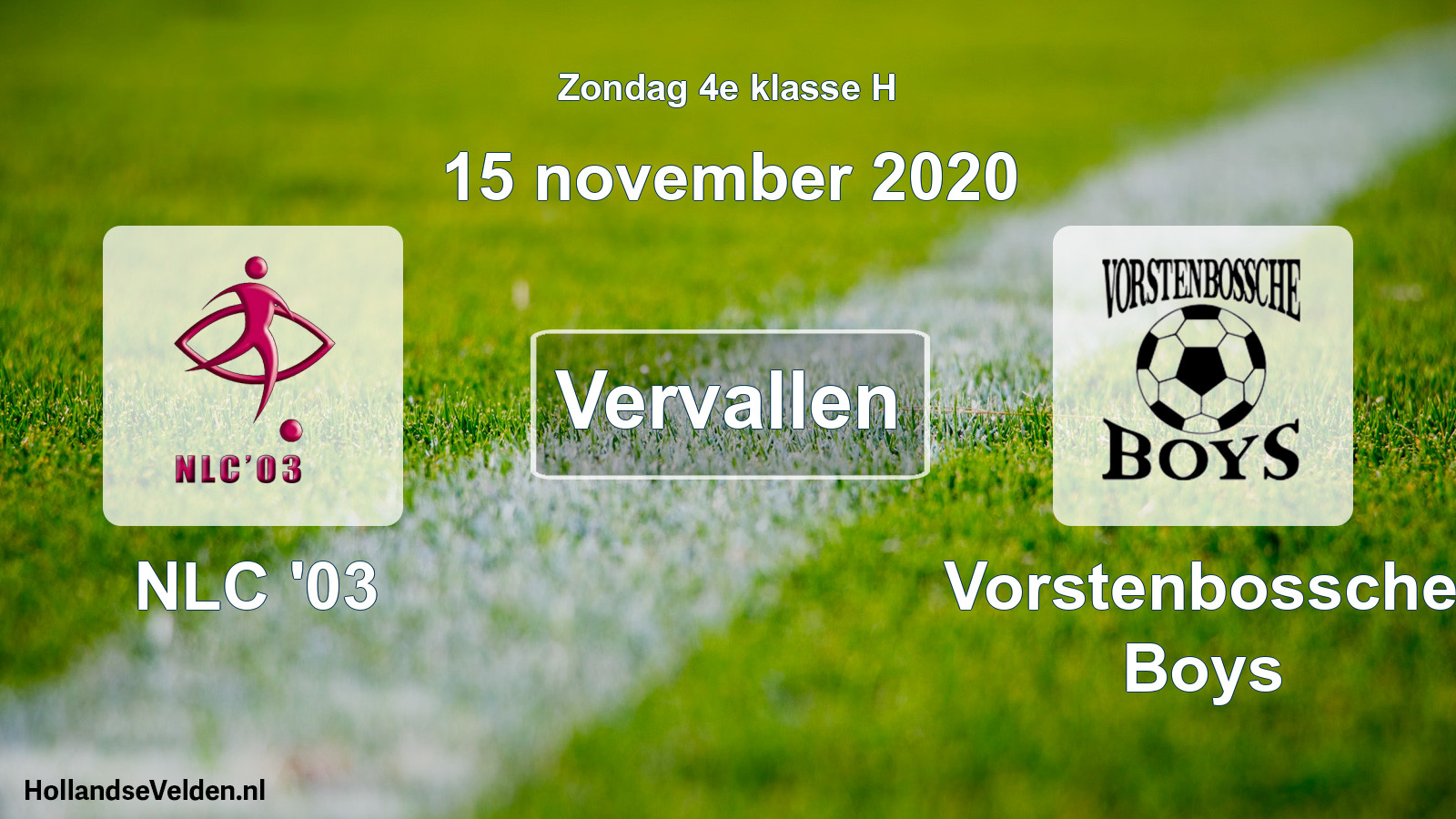 Scheduled Match: NLC '03 - Vorstenbossche Boys (15 November 2020)