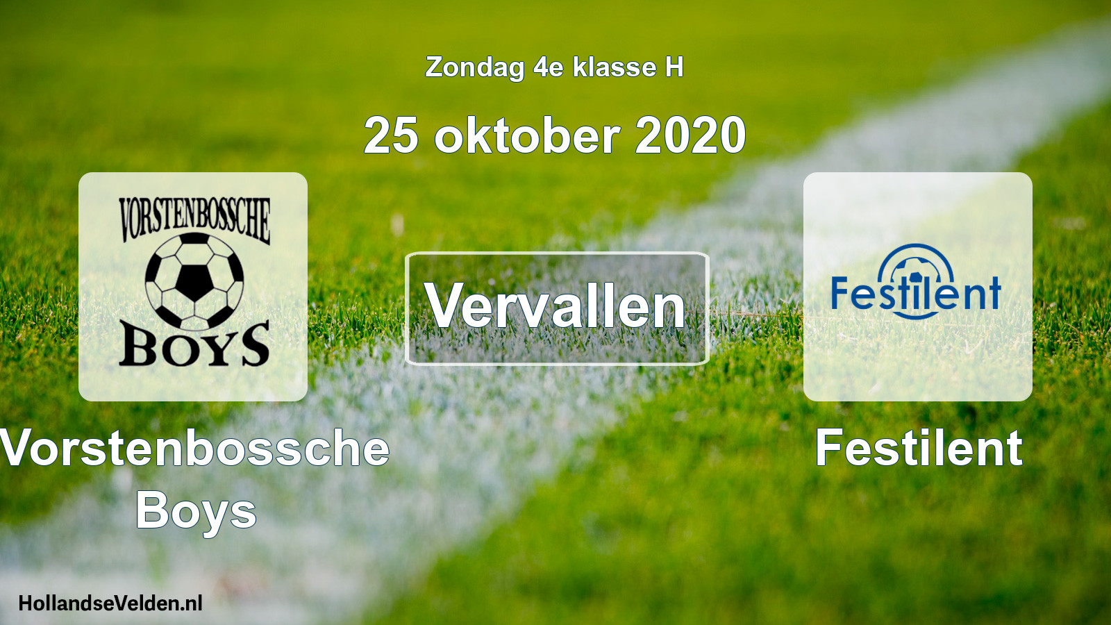 Scheduled Match: Vorstenbossche Boys - Festilent (25 October 2020)