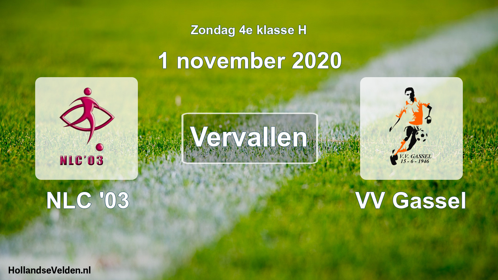 Scheduled Match: NLC '03 - VV Gassel (1 November 2020)