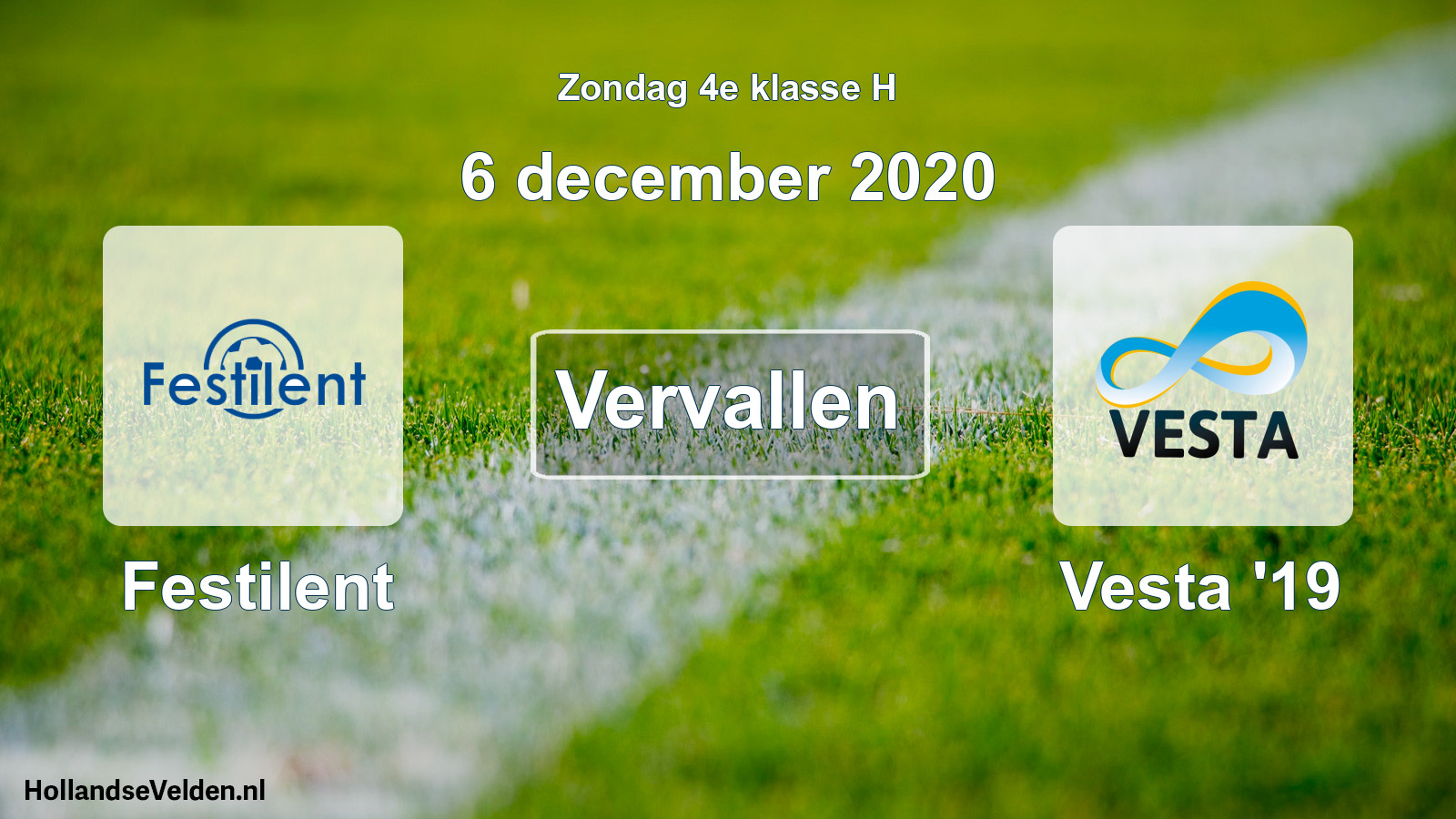Scheduled Match: Festilent - SSA Vesta '19 (6 December 2020)