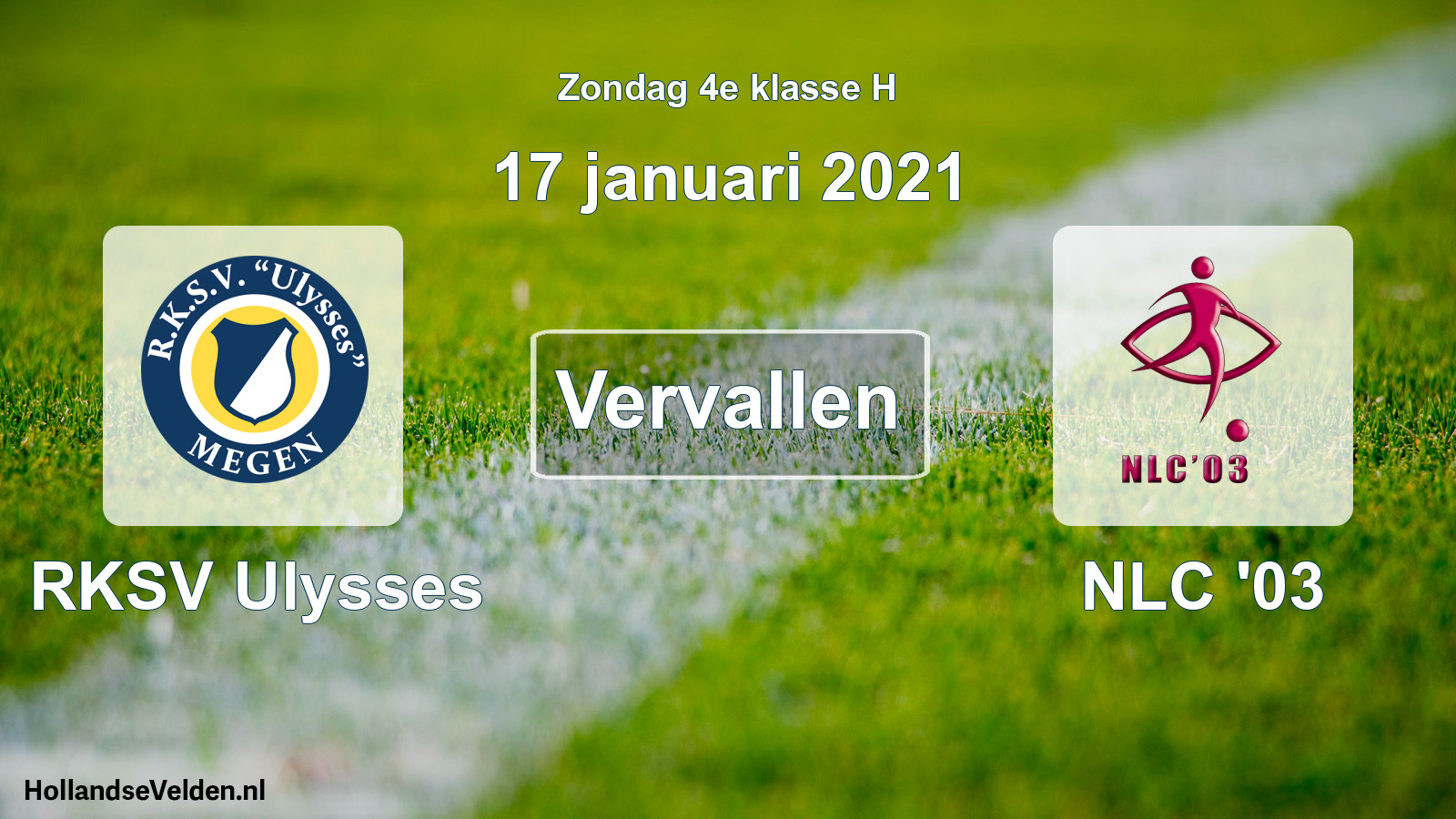 Scheduled Match: RKSV Ulysses - NLC '03 (17 January 2021)