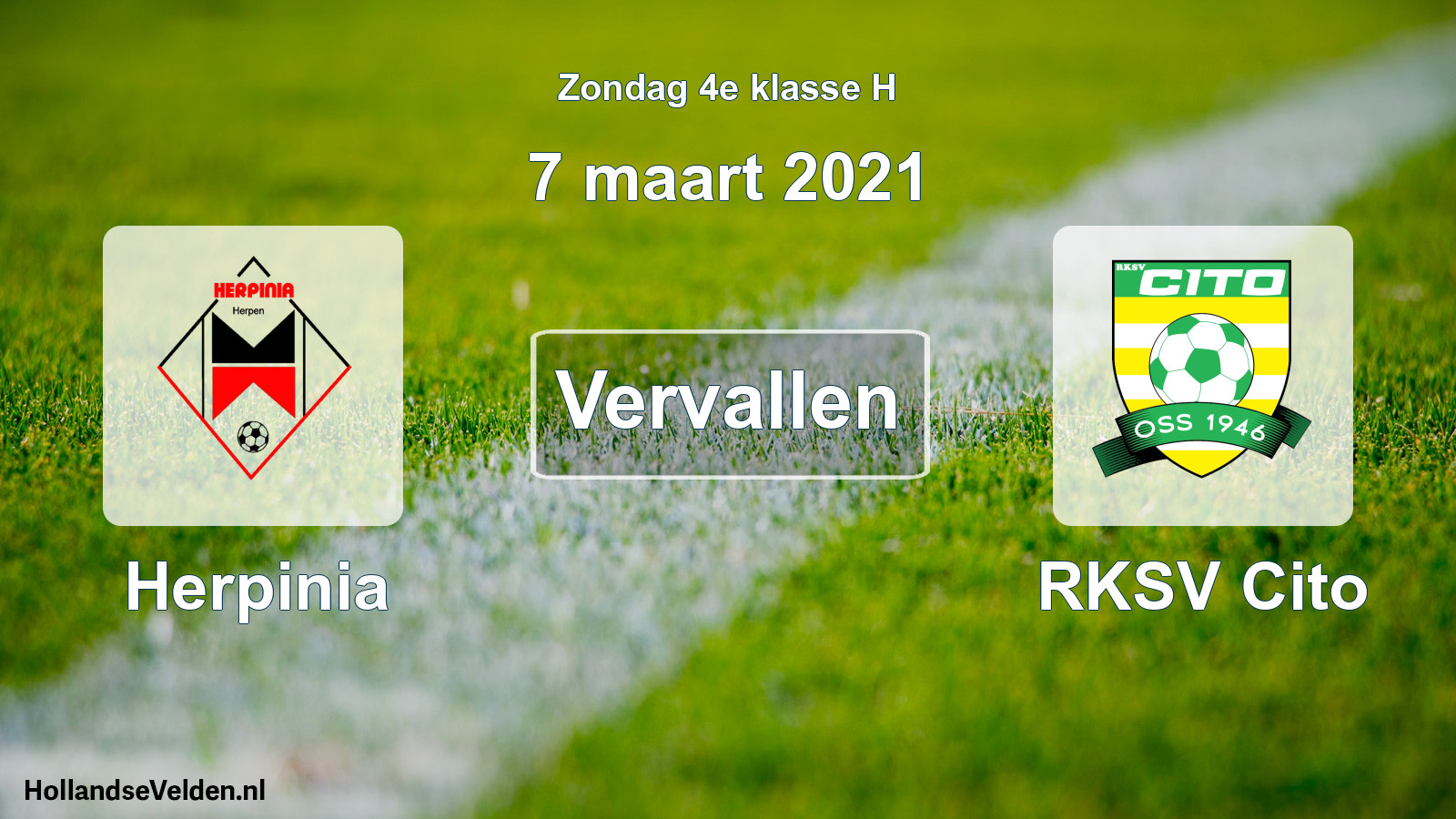 Scheduled Match: Herpinia - RKSV Cito (7 March 2021)
