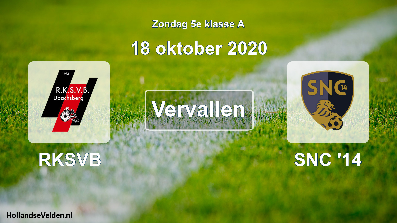 Scheduled Match: RKSVB - SNC '14 (18 October 2020)