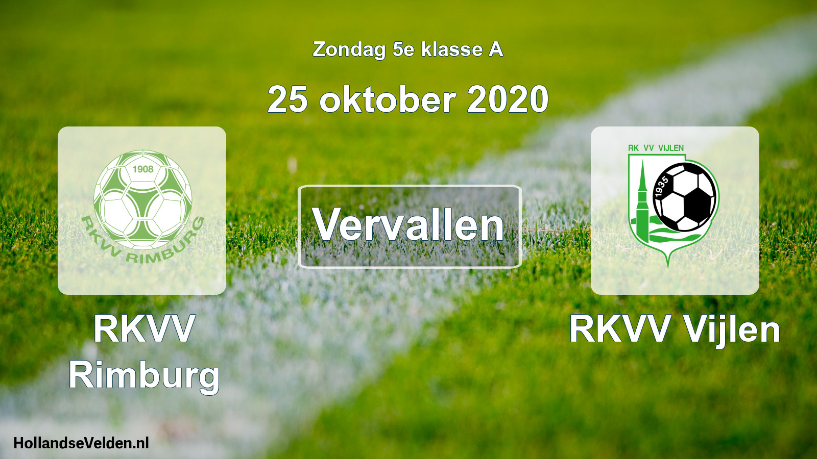 Scheduled Match: RKVV Rimburg - RKVV Vijlen (25 October 2020)
