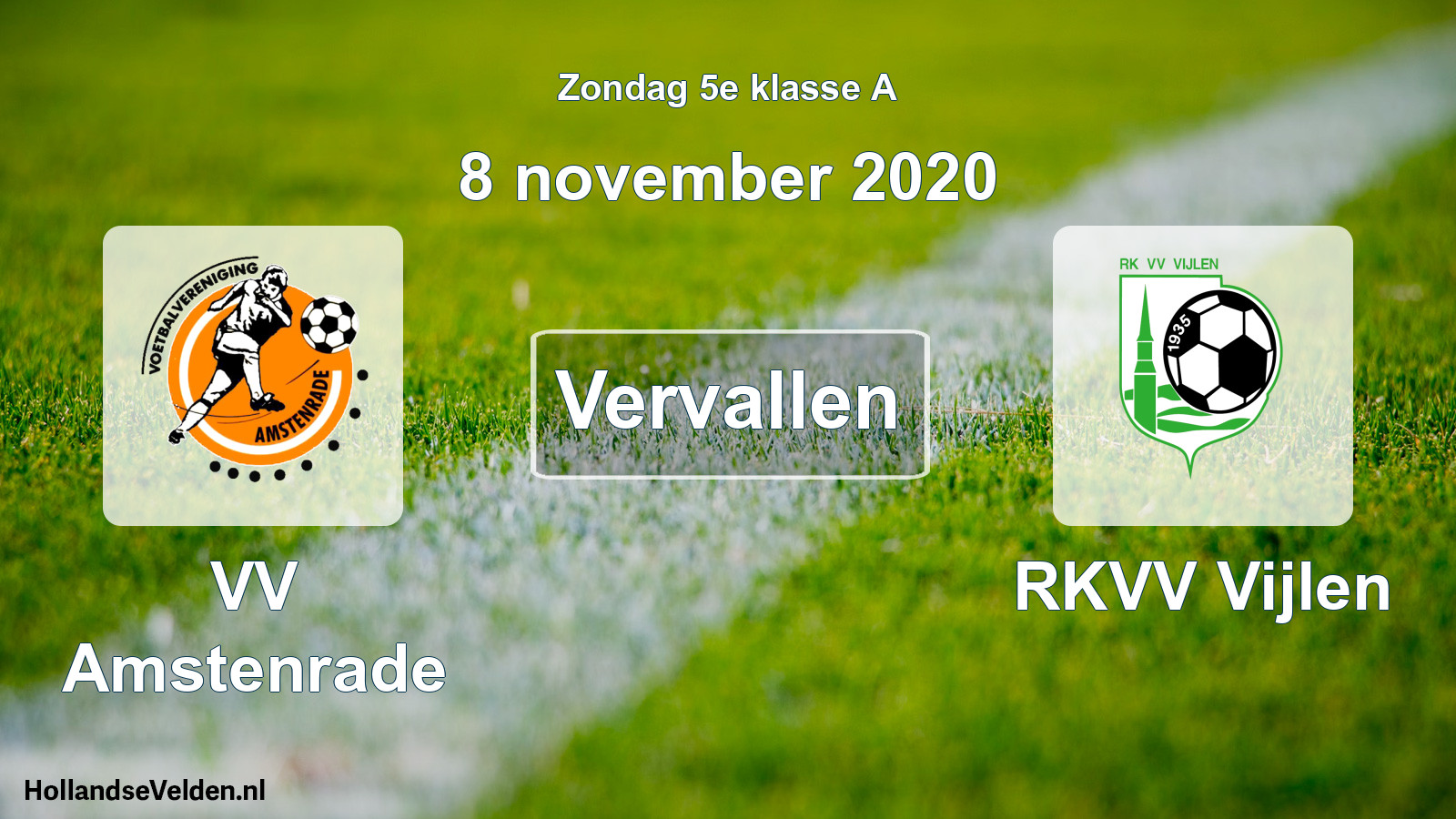 Scheduled Match: VV Amstenrade - RKVV Vijlen (8 November 2020)