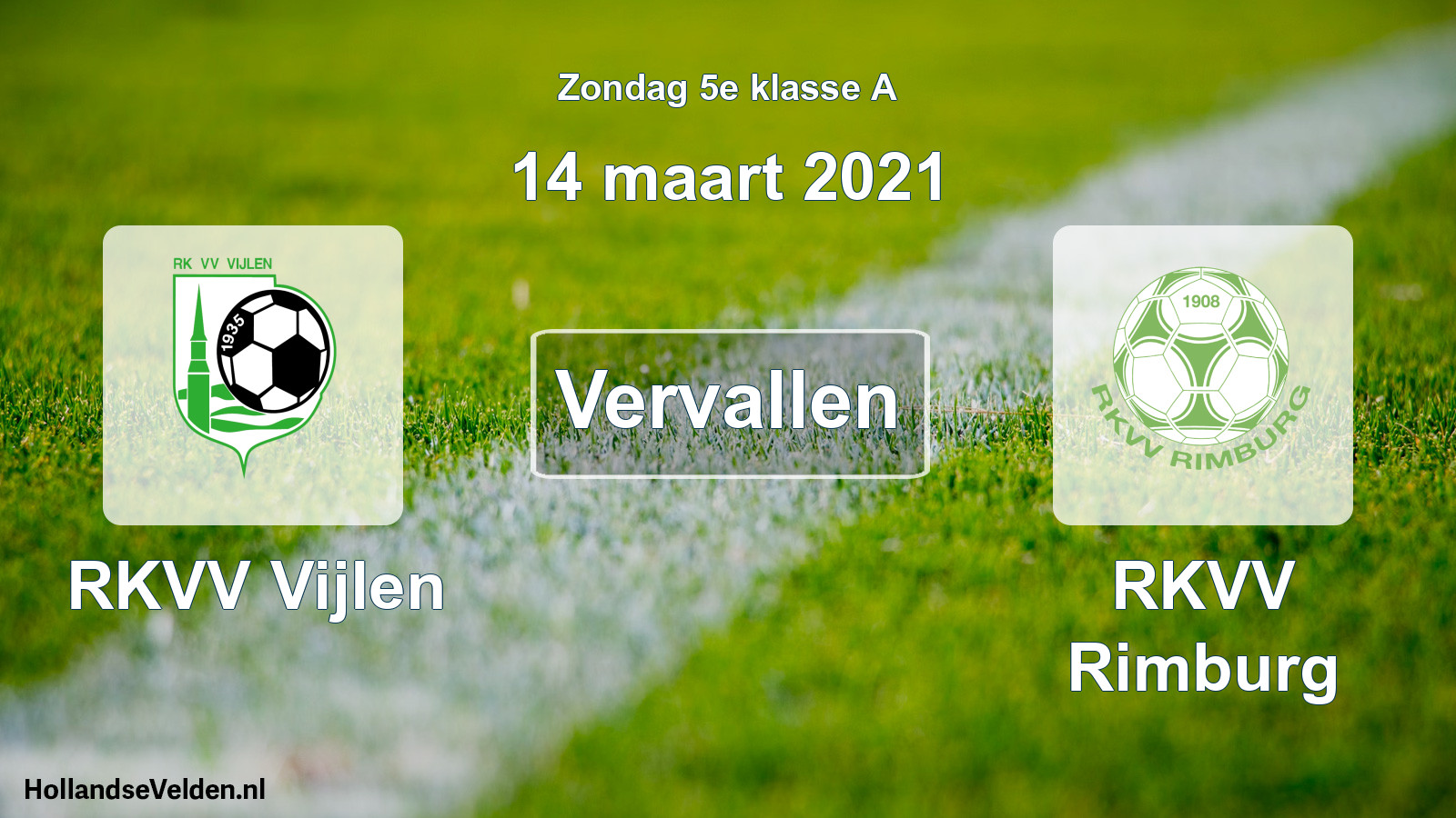 Scheduled Match: RKVV Vijlen - RKVV Rimburg (14 March 2021)