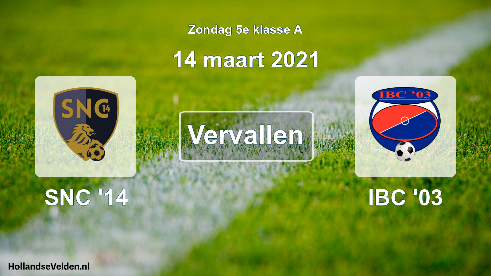 Scheduled Match: SNC '14 - IBC '03 (14 March 2021)